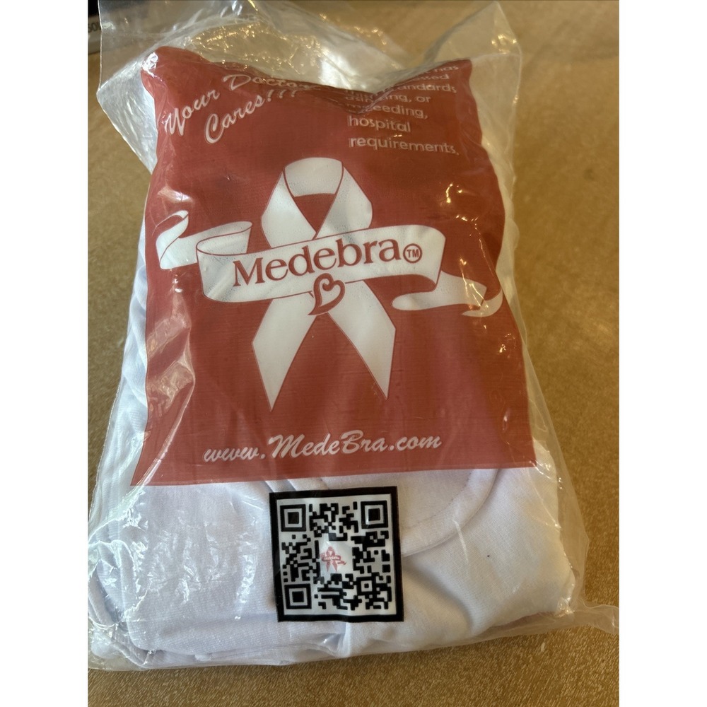 Medebra Women's White Mastectomy Bra Kit size 1X Fitts 40-42" B-D